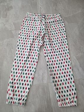 ​Unbranded  Womens M Pajama Pants Christmas Tree Print Jogger Lounge Bottoms